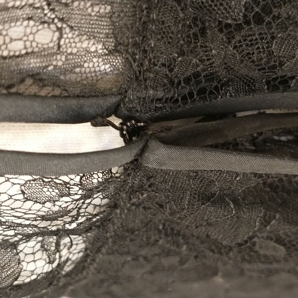 Antique Black Lace Over Dress Amazing Condition Ethereal Feminine Glam SeeMeasur - Picture 8 of 16